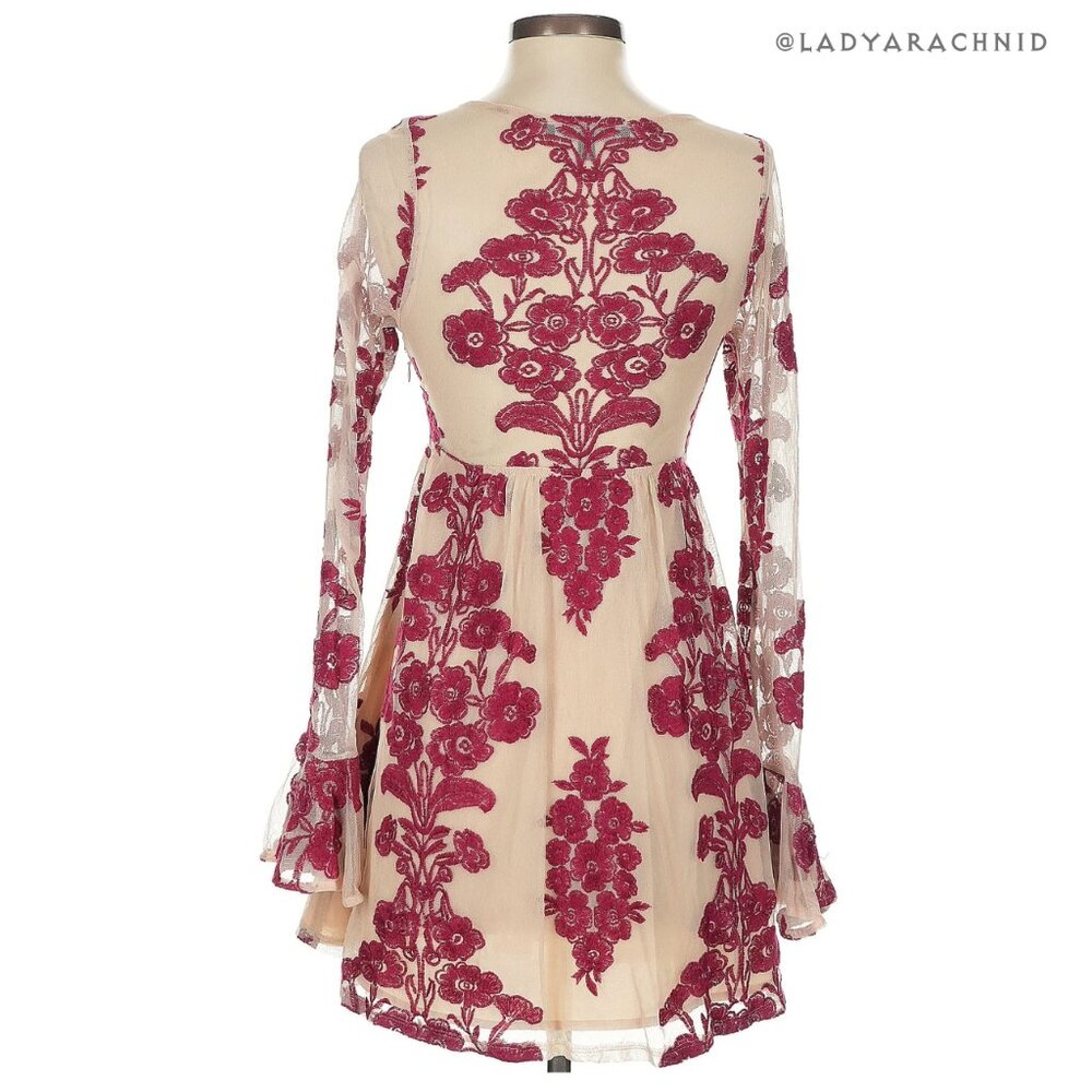 FOR LOVE AND LEMONS Temecula mini dress in Wine size XS - Picture 5 of 7